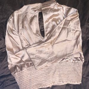 Champagne long sleeve top